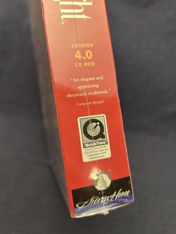 1996 SEALED NIP MasterCook Cooking Light Sierra Big Box Home Cook Recipe PC Vtg gallery