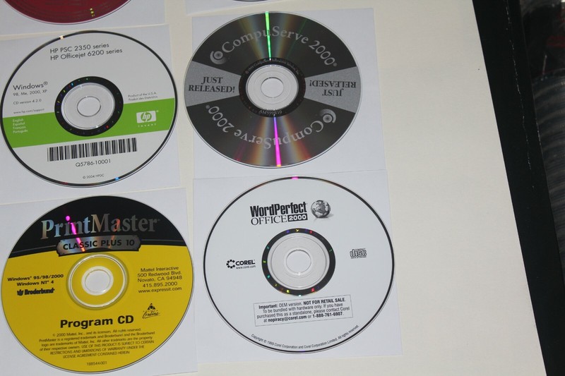 Lot of 20 Vintage 90s/2000's PC CD-ROM Programs, Drivers, Replacement Discs gallery