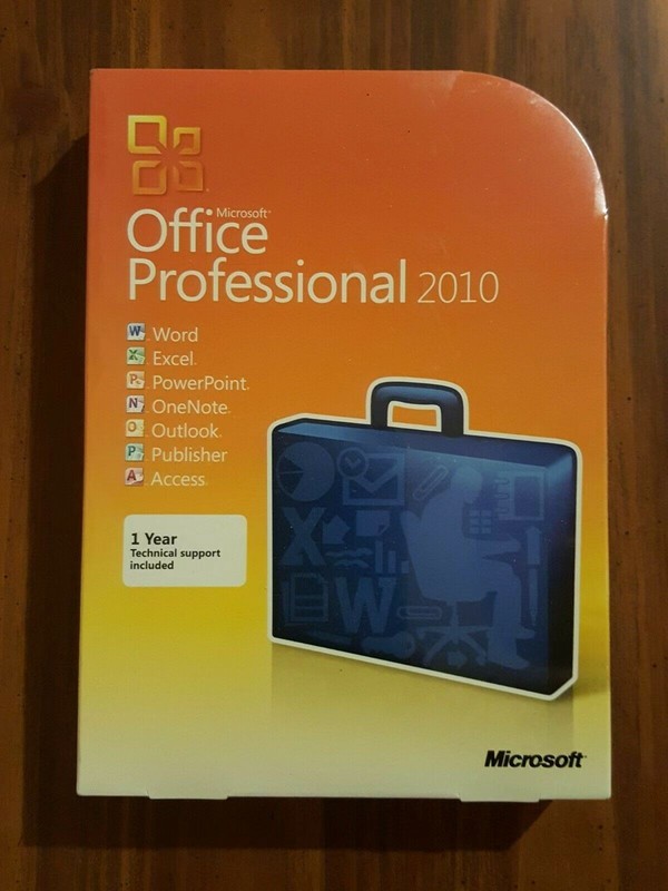 MS Office Professional 2010,Full,Windows,32/64-bit W/CD&Key 3/PC
