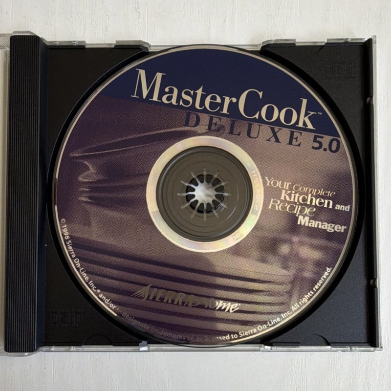 Sierra Home MasterCook Deluxe 5.0 Cooking Software CD Recipe Manager Kitchen gallery