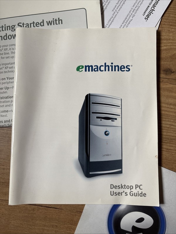 EMACHINES - T2885 PC RESTORE / BACKUP 3-DISC CD-ROM SET, SOFTWARE With Paperwork gallery