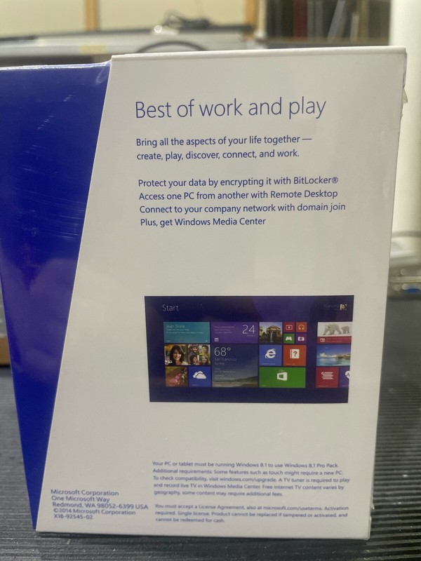 Windows Professional 8.1 Upgrade 32-bit/64-bit (No Media) 5VR-00139 gallery