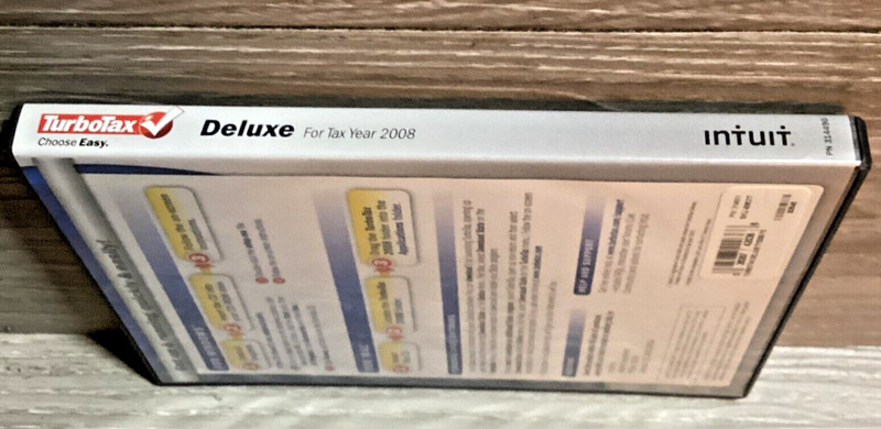 2008 TurboTax Deluxe Federal + State Maximize Deductions Case and CD Back Taxes gallery