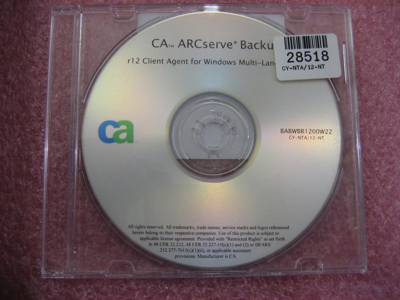 New ARCserve Backup r12 Client Agent For Windows Multi-Language BABWBR1200W22