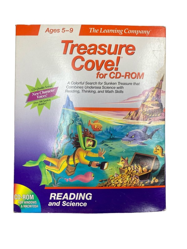 Treasure Cove! The Learning Company 1994-95 CD-ROM Vintage