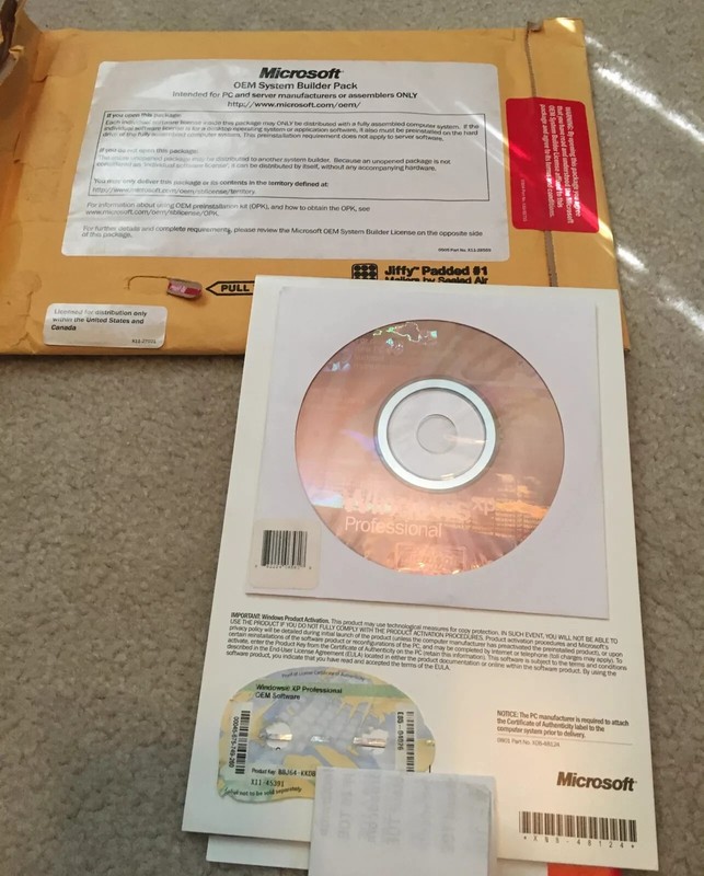 MICROSOFT WINDOWS XP PRO w/SP2 MEO metsyS redliuB