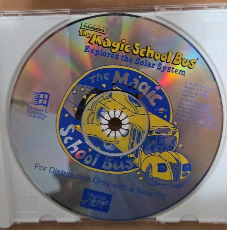 The Magic School Bus Explores The Solar System PC CD-ROM Game 1994 Scholastic