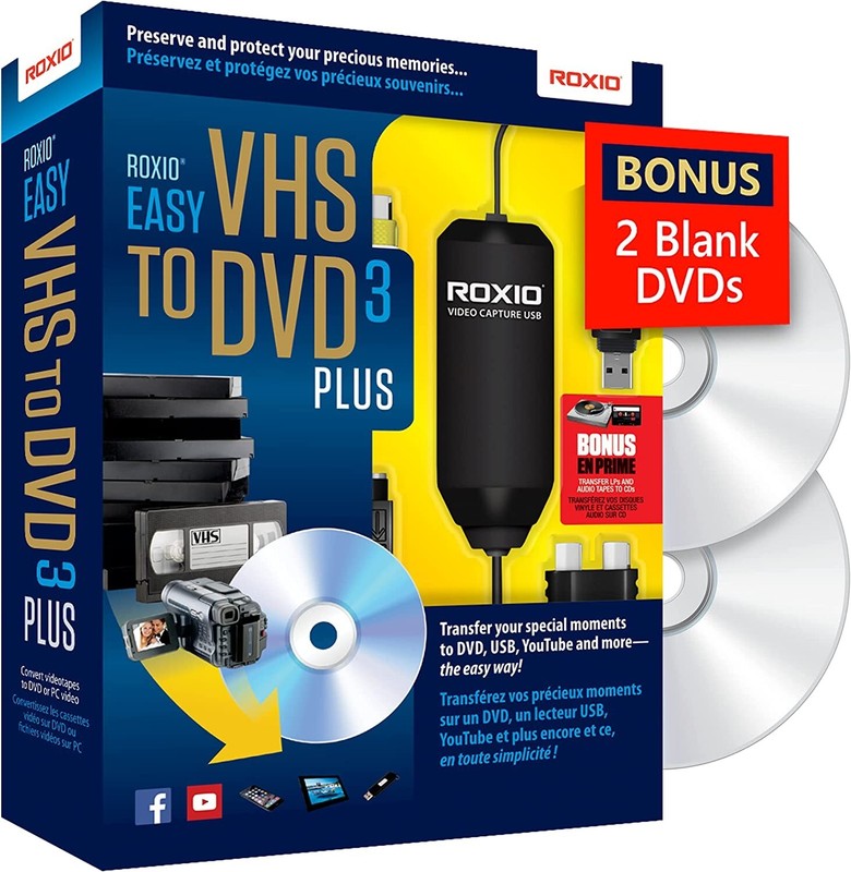 Easy VHS to DVD 3 Plus-VHS, Hi8, V8 Video to DVD or Digital Converter (Windows)