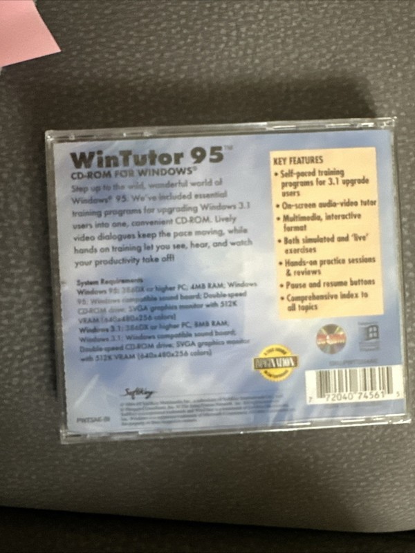 WIN TUTOR 95 (PC CD-ROM in Jewel Case) 1995, Brand New Factory Sealed gallery