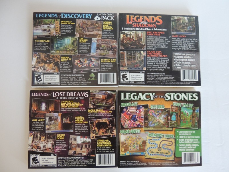 Lot 17 On HAND PC CD-Rom Legends Legacy Hidden Object Games 7 sealed gallery