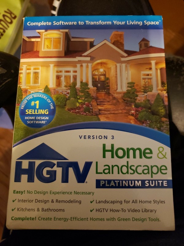HGTV Home & Landscape Platinum Suite, Version 3 windows XP, Vista, 7, 8, and 10