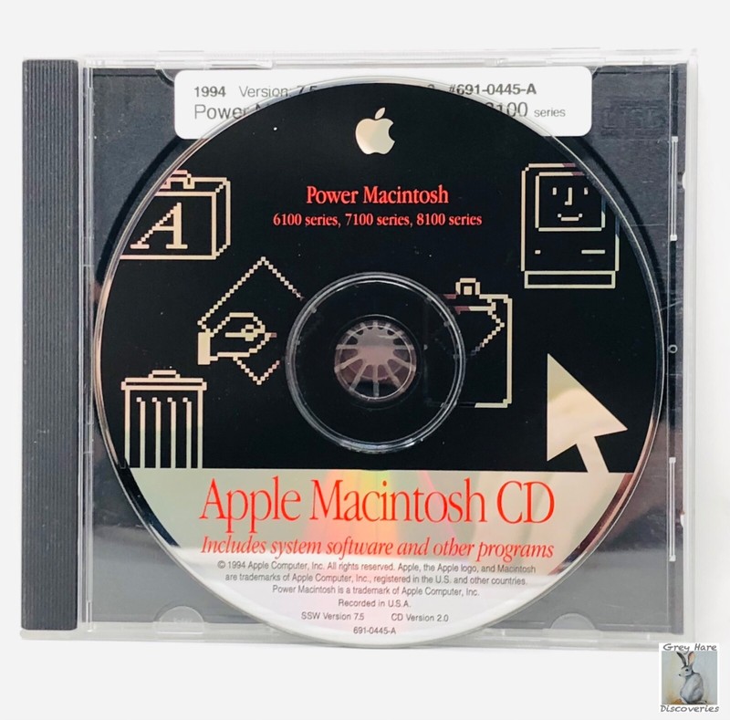 Apple Macintosh CD OS7.5 Power Mac 6100, 7100, 8100 Series *v2.0 #691-0445-A