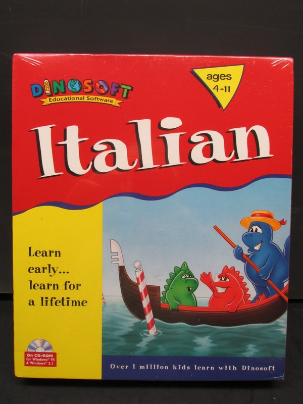 Dinosoft Italian, Windows 3.1X / 95, Dinosoft 1997, Never Used, No Box gallery