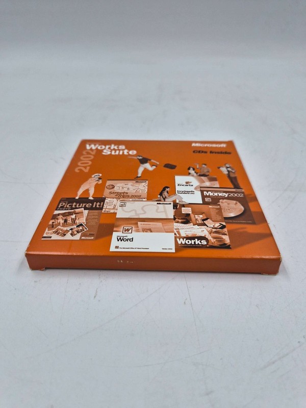 Microsoft Works Suite 2002 CD ROM Software Bundle Windows Office Encarta Used gallery