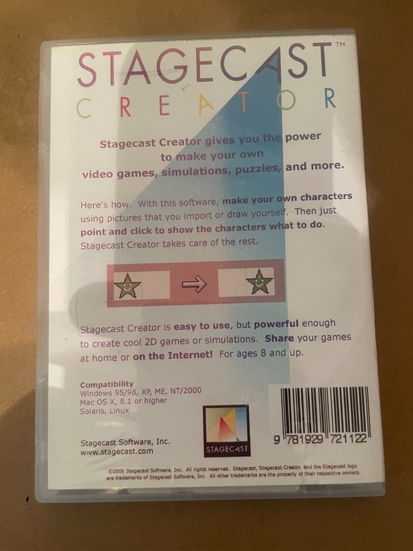 Rare! Vintage Stagecast Creator 2.0 PC/MAC Programing Game Building 2006 PRIVATE gallery