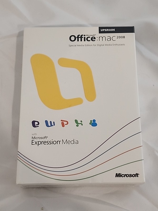 MICROSOFT OFFICE MAC 2008 with Expression Media – NEW/ SEALED