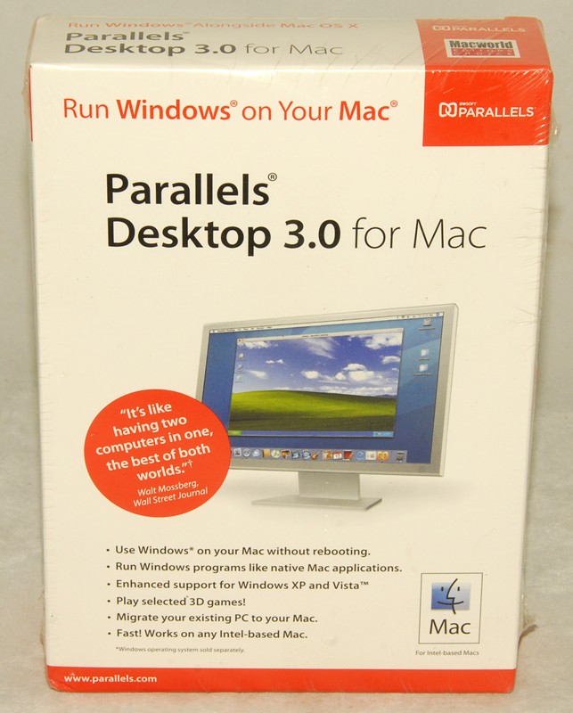 PARALLELS DESKTOP 3.0 for MAC – Run Windows on MAC *BRAND NEW in SEALED BOX!