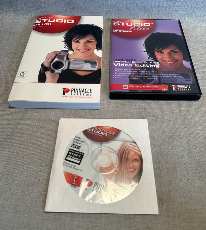 Pinnacle Studio Media Suite Plus Version 7 SE + 9 Upgrade Video Editor w/ Manual