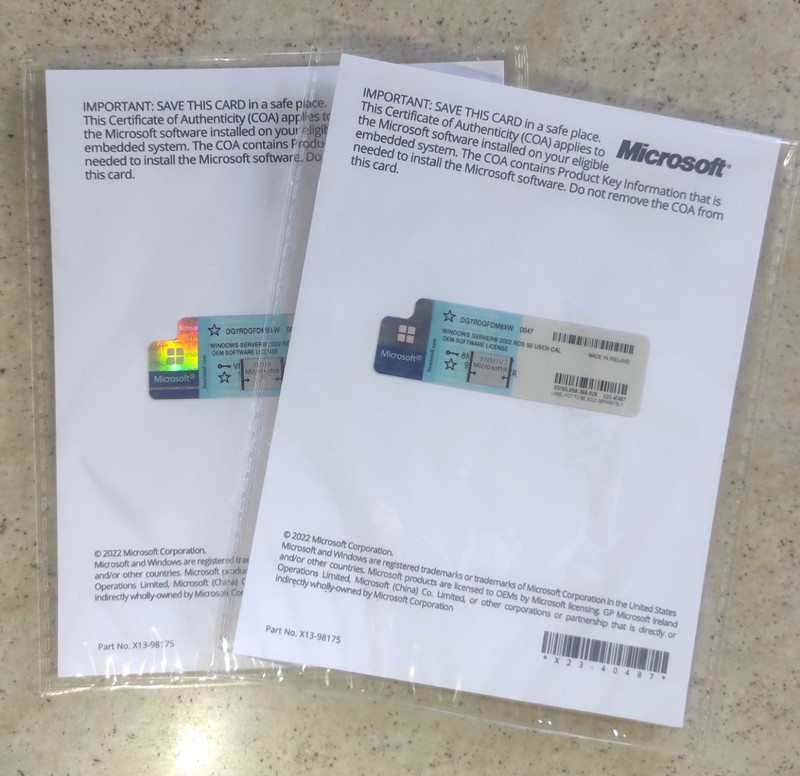 Windows Server Remote Desktop Services 2022 RDS 50 User/Device CAL - Sealed gallery