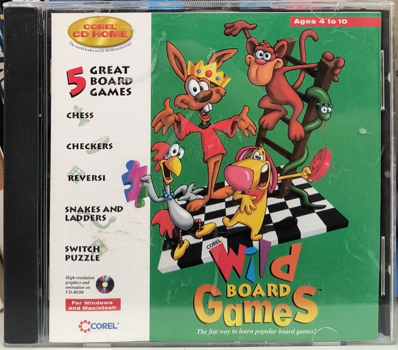 Wild Board Games CD Rom Corel