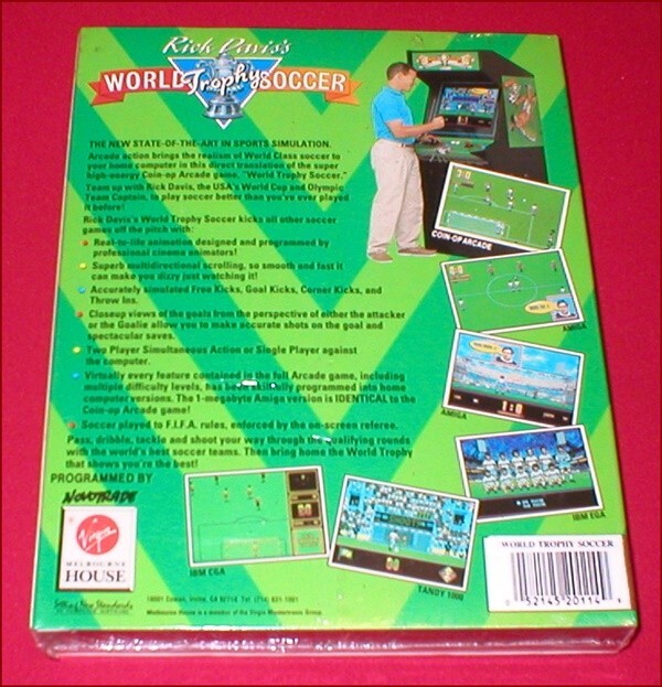 Rick Davis's World Trophy Soccer for the Amiga 500 1000 2000 Computer NEW SEALED gallery