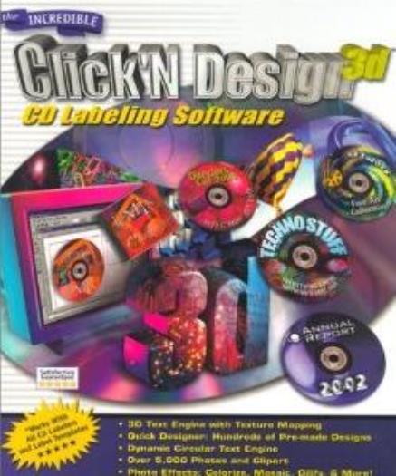 Click’n Design 3D PC CD create custom jewel case label inserts, sleeves images!