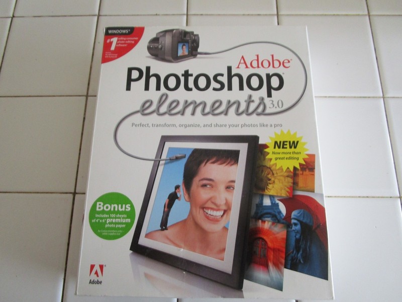 Adobe Photoshop Elements 3.0 – New in Factory Sealed Retail Box 788069061001
