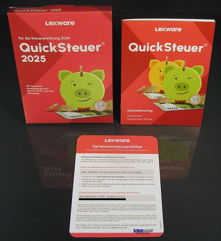Lexware QuickSteuer 2025 Box (Tax Year 2024) for 3 Tax Returns Original Packaging NEW gallery