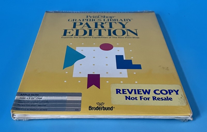 The Print Shop Graphics Library Party Edition for Apple IIe/IIc — New Sealed gallery