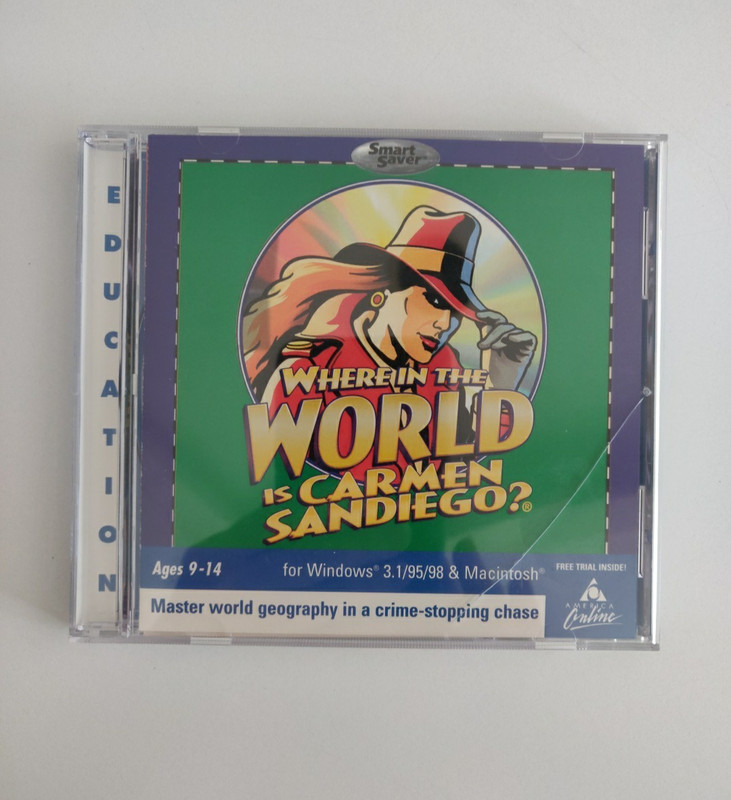 Where In The World Is Carmen San Diego CD Rom Win 3.1/95/98 & Macintosh