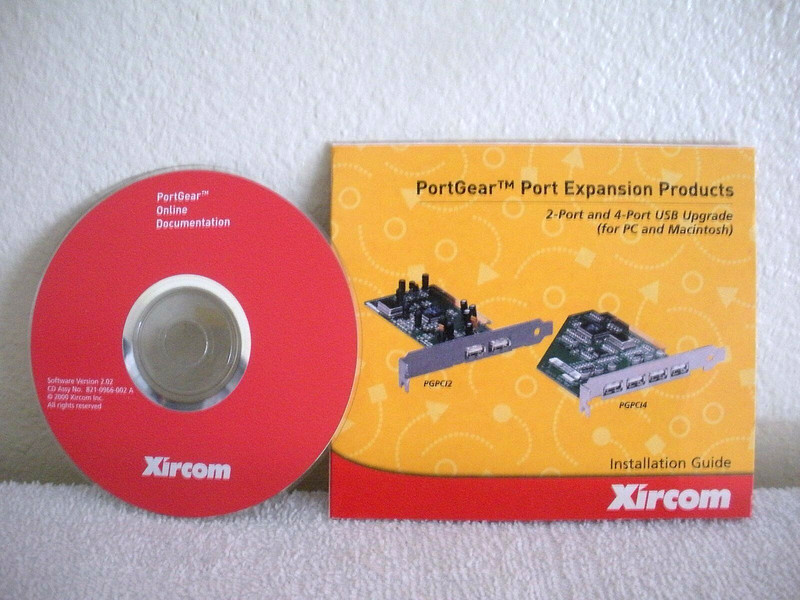 2005 XIRCOM PORTGEAR USB INSTALL DRIVERS v2.02 CD – PC & Mac – PGPC12 PGPC14
