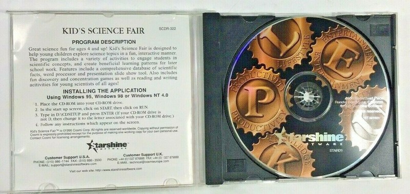 Starshine Kids Science Fair Projects Educational Home School CD ROM PC Software gallery