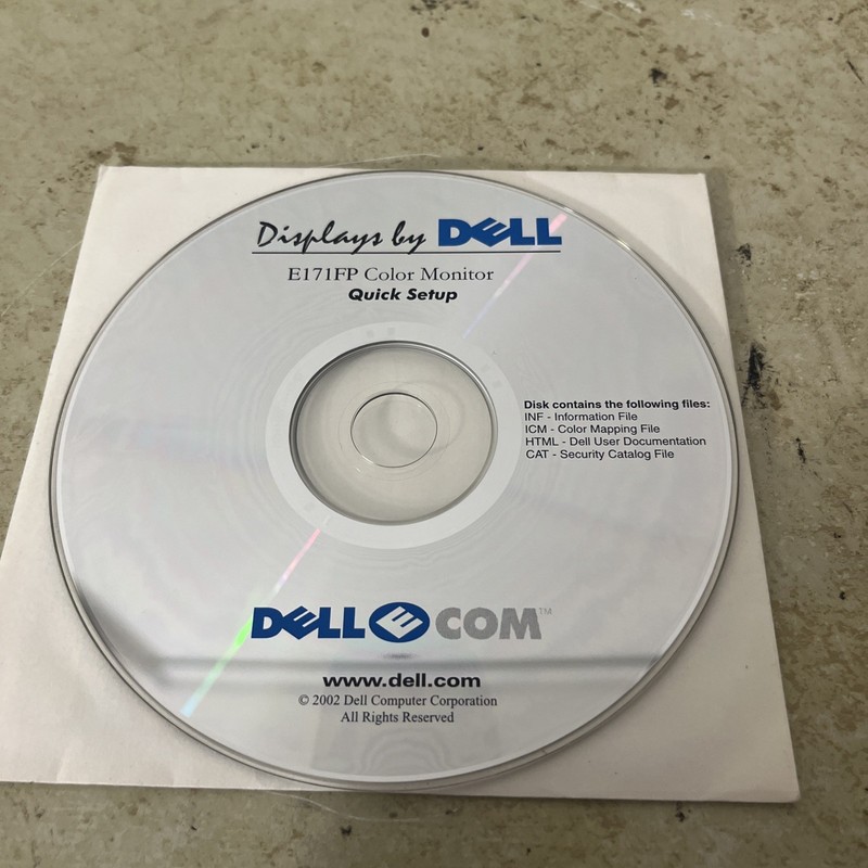 Dell Displays E171FP Color Monitor Quick Setup CD gallery