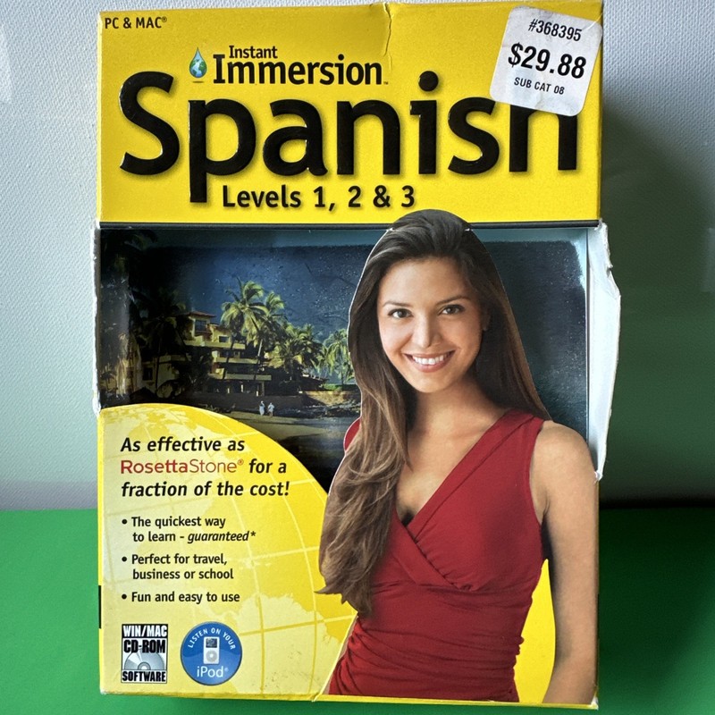 Instant Immersion Spanish Levels 1-2-3 Win/Mac CD-ROM  9 Discs