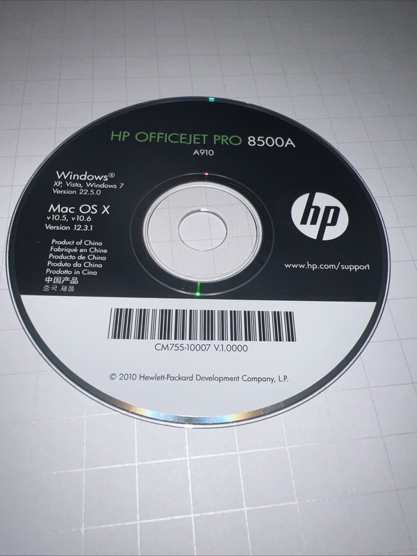Hp Officejet PRO 8500A A910 Printer Software Driver CD DVD only Windows & MAC