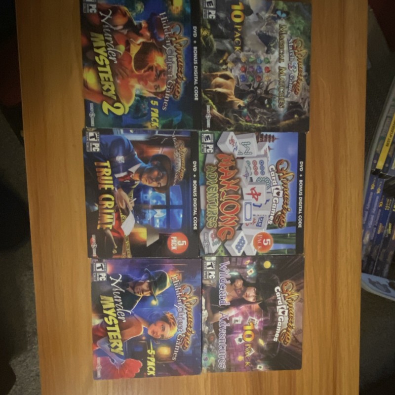 PC Treasures Hidden Object Puzzle Mystery Mahjong Collection Windows DVD