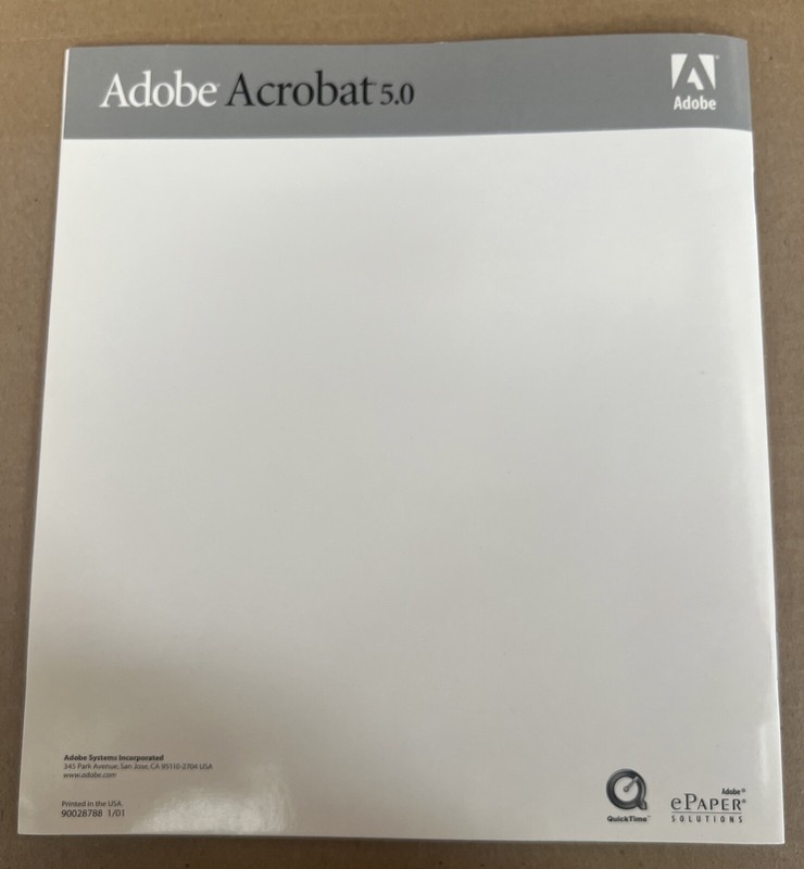 Adobe Acrobat 5.0 for Mac Education Version W/ Serial Number W/ Manual 90028803 gallery