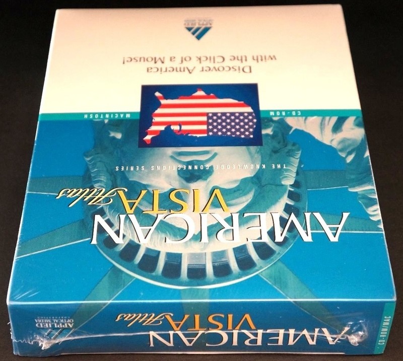 AMERICAN VISTA ATLAS Vintage 1995 Macintosh Apple MAC Rare NEW Factory Sealed gallery