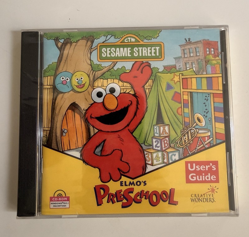 Creative Wonders Elmo’s Preschool CD-ROM Windows 95 Macintosh Early Learning