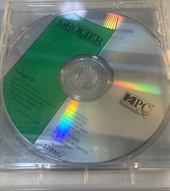 The New Grolier Multimedia Encylopedia Release 6 CDROM for PC