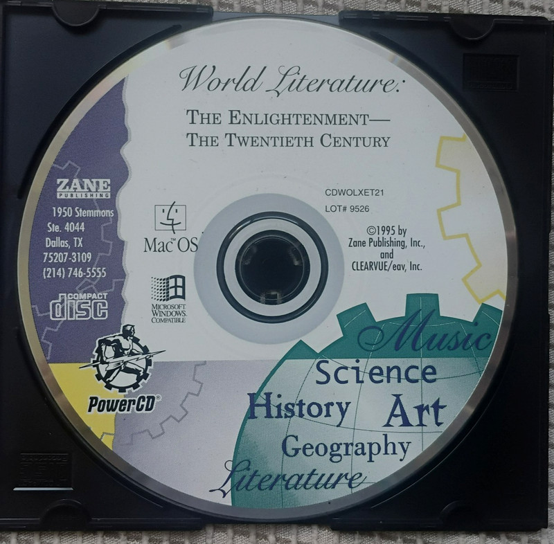 World Literature The Enlightenment 20th Century Zane Publishing Mac OS/ Win PC