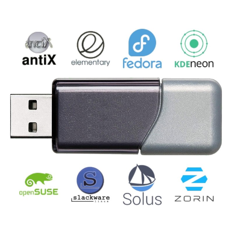 100 in 1 Linux Distro Mega Pack Collection Multiboot Live USB 512GB gallery
