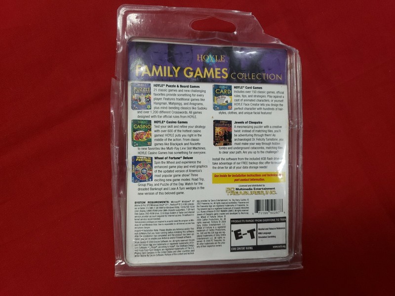 HOYLE FAMILY GAMES COLLECTION 4GB USB DRIVE PLUS SOFTWARE FULL GAMES BRAND -RARE gallery