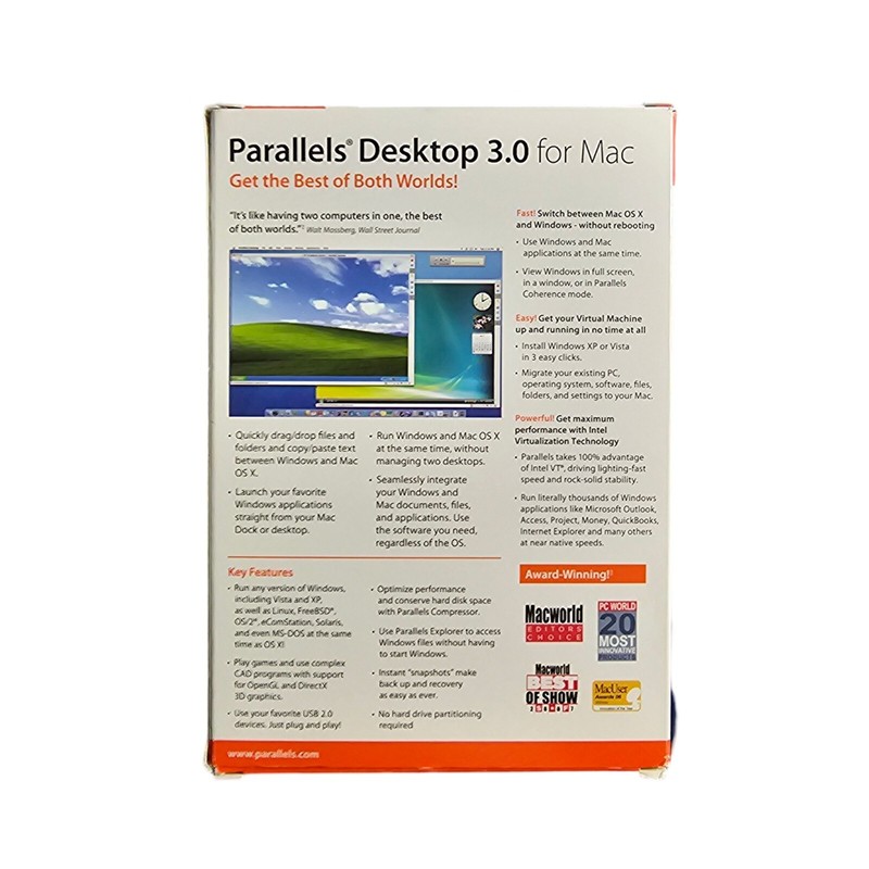 Parallels Desktop 3.0 for Mac Run Windows on Macintosh w Key Full Version Retail gallery