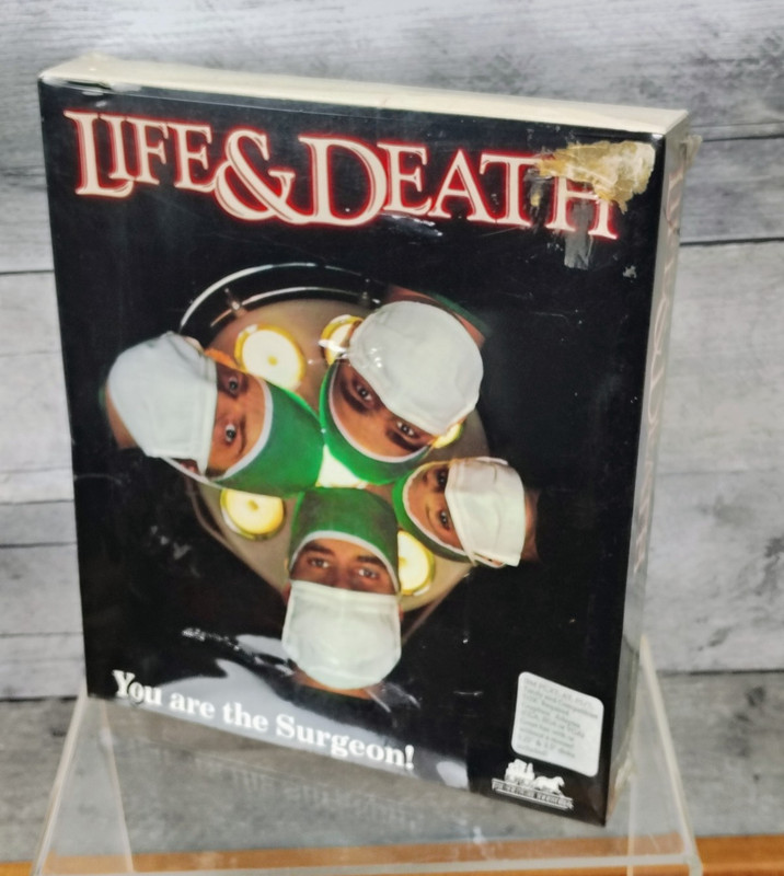 VTG LIFE & DEATH Surgeon Computer Game Software SEALED IBM PC, AT, PS/2, Tandy