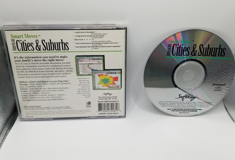 Smart Moves: American Cities & Suburbs | Softkey ’95 | Moving Info For 1995