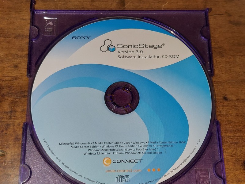 Sony SonicStage Version 3.0 Audio Software CD for Windows XP/2000 Pro PSP gallery