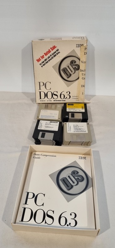 IBM PC DOS 6.3 Original 3.5" Inch Floppy Disks OEM Distribution Package gallery