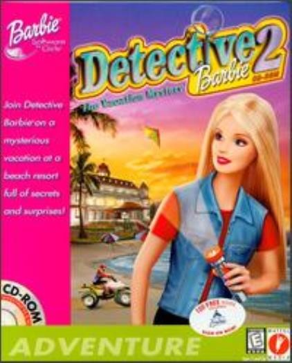 Barbie Detective 2 The Vacation Mystery PC CD find clues solve hidden area game!