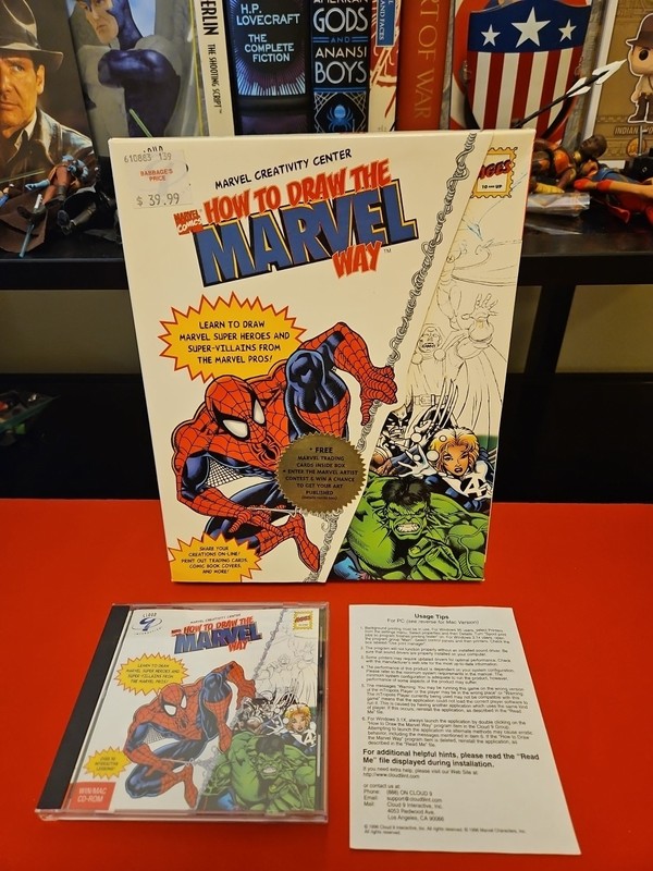 How To Draw The Marvel Way Comic Creativity Center 1996 MAC PC CD-ROM No Cards